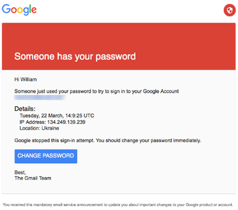 Phishing per rubare le credenziali GOOGLE
