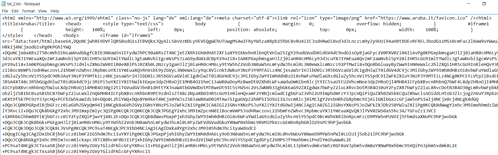 Phishing Aruba - Codice 3