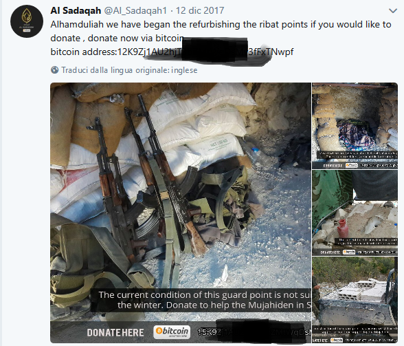 Crypto-valuta utilizzata dai terroristi