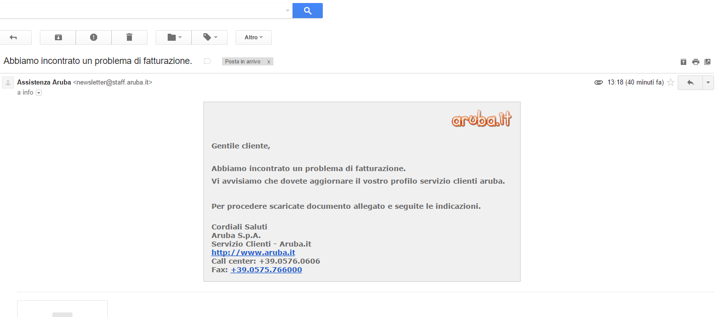 Analisi di un caso di Phishing