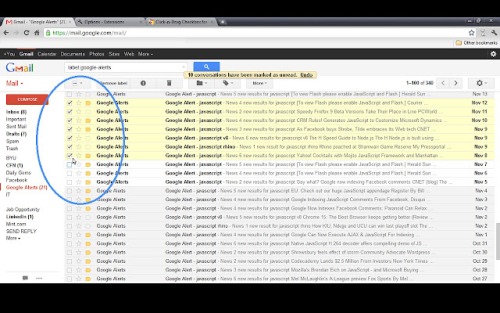 Click-and-drag su GMAIL